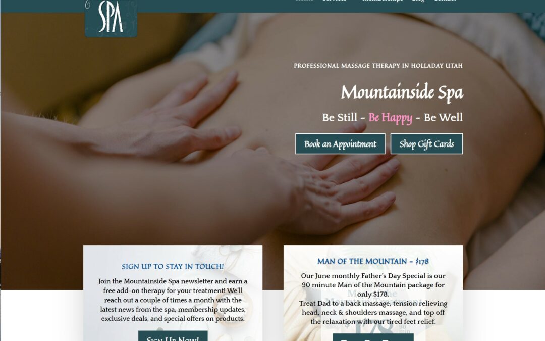 Mountainside Spa Website